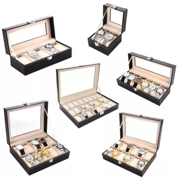 Leather wristwatch storage boxed
(Watch organizer)