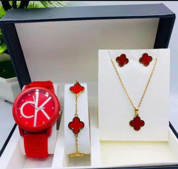 CK RUBBER WATCH SET