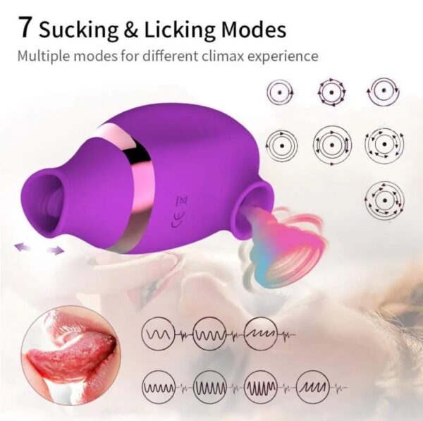 Silicone clit sucker and licker