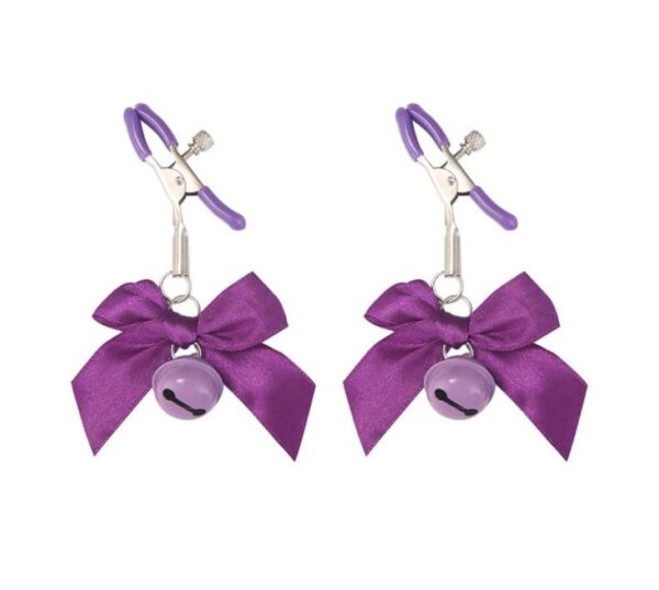 NIPPLE CLIP WITH BOWS AND BELL