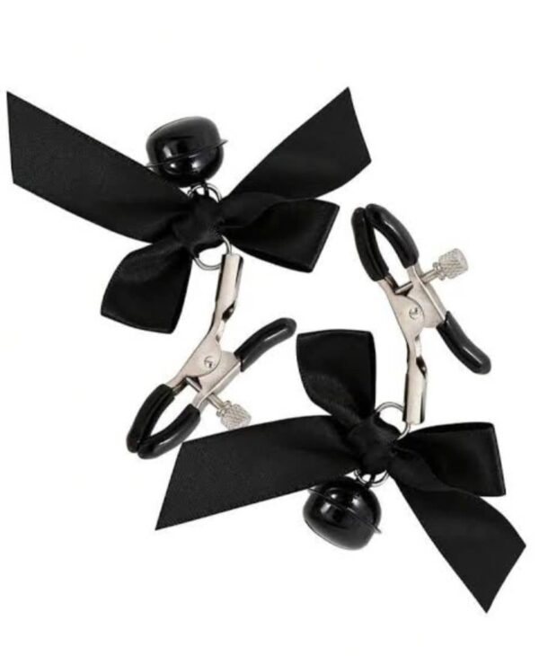 NIPPLE CLIP WITH BOWS AND BELL