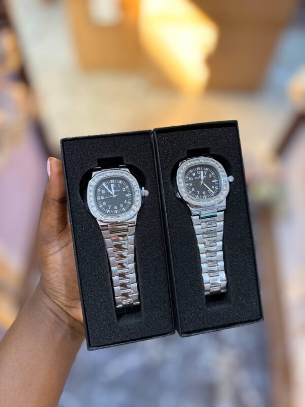 Men steel wristwatch